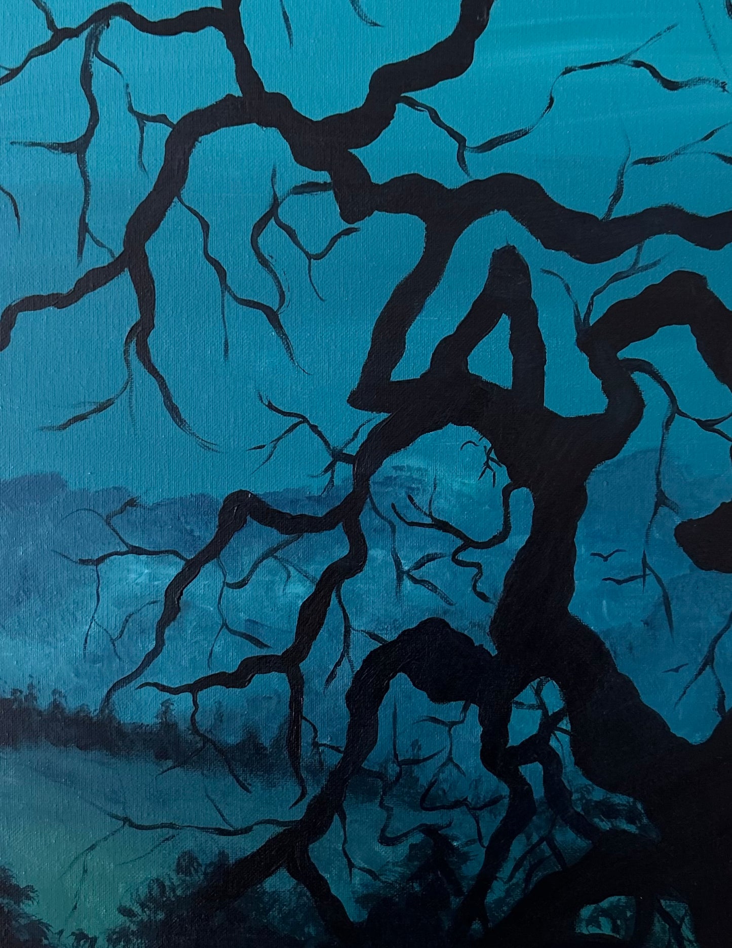 « Crépuscule » à la peinture acrylique ! (Œuvre originale)