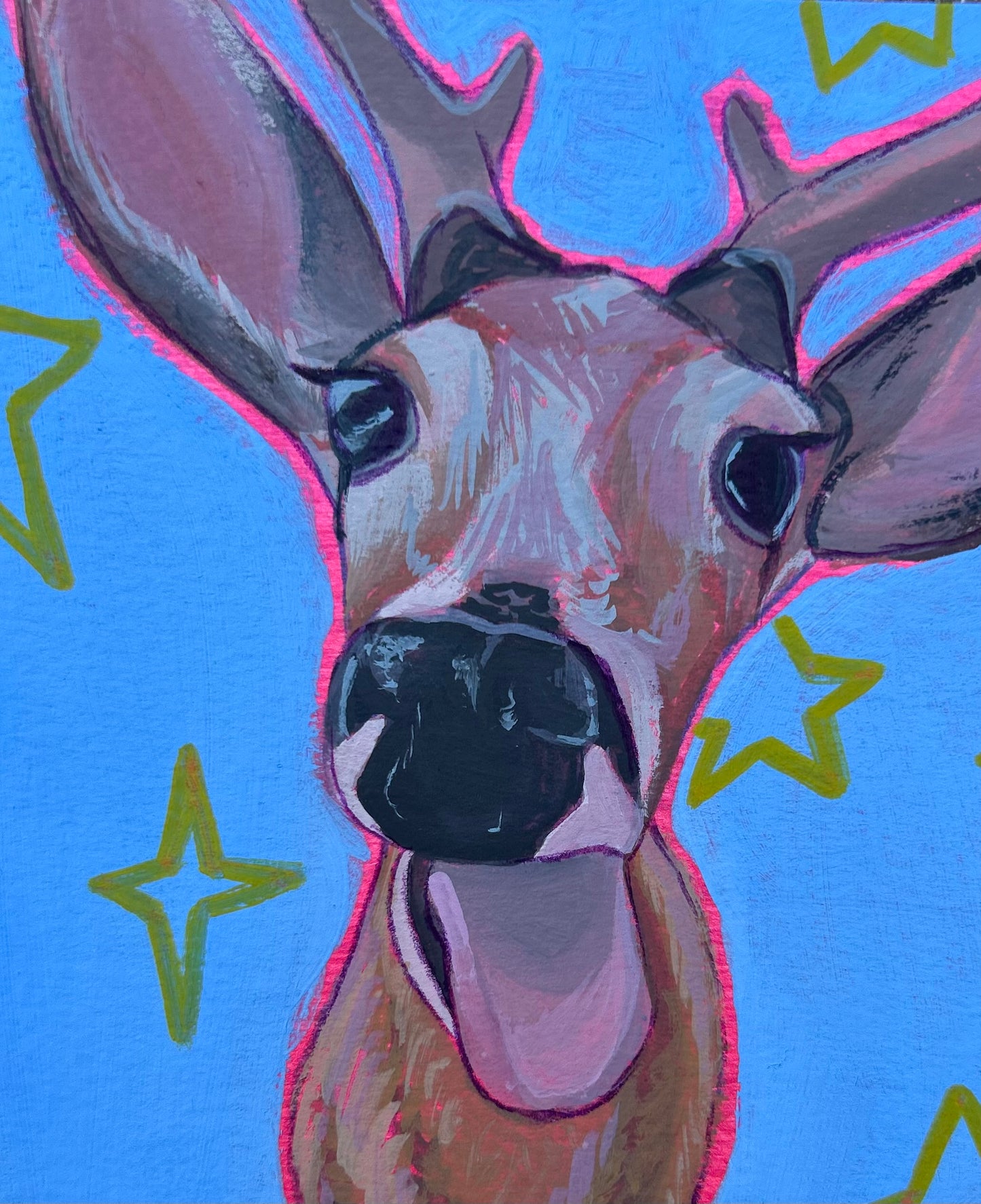 “Doe Eyed” In Gouache! (ORIGINAL artwork)