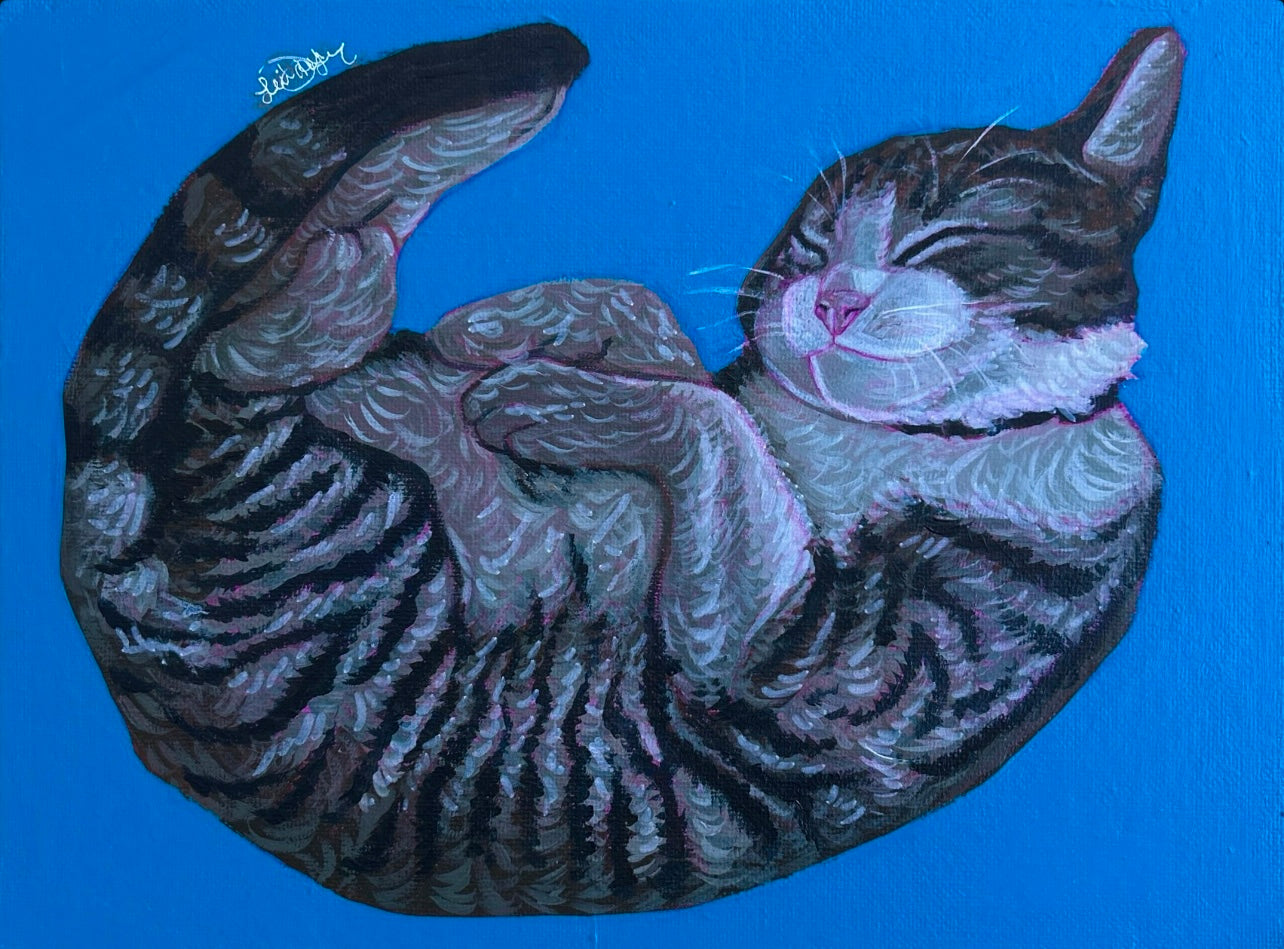 Cat Study in Acrylic Paint! (ORIGINAL artwork)