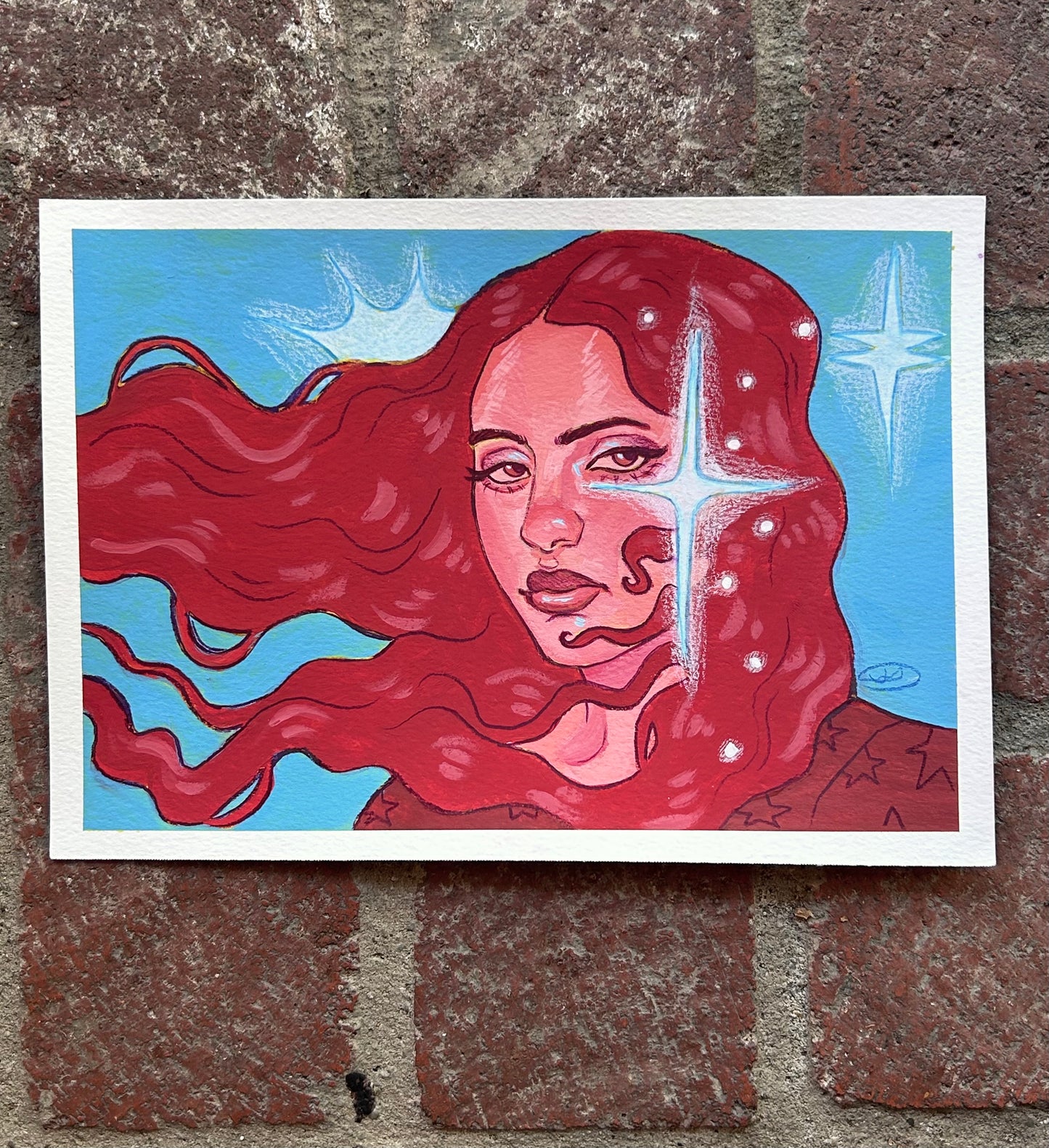 “The Iridescent eye” in Gouache! (ORIGINAL artwork)