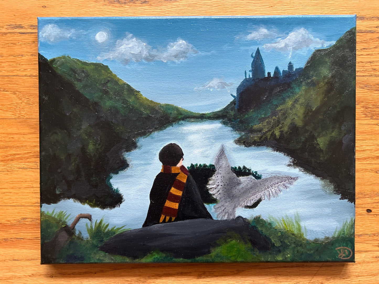 « Harry et Hedwige » à la peinture acrylique ! (Œuvre originale)