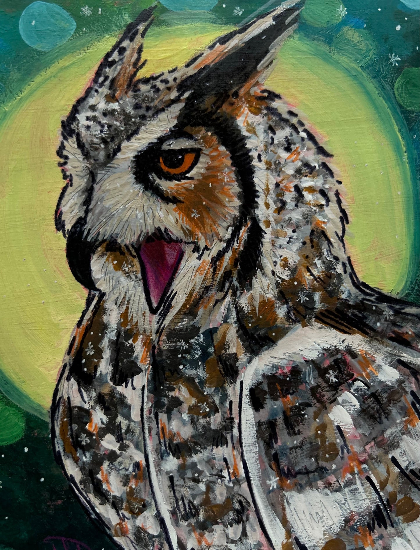 “Luminous Feathers” In Gouache! (ORIGINAL artwork)