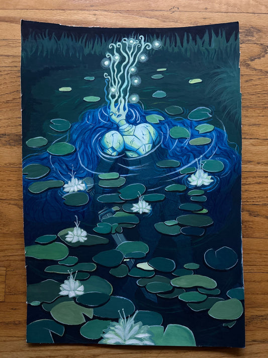 “A Knight Reborn” In Gouache! (ORIGINAL artwork)