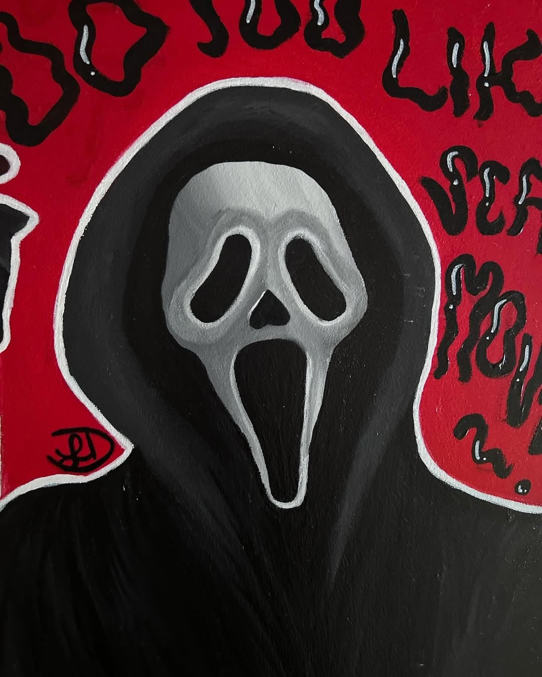 « Aimes-tu les films d'horreur ? » à la peinture acrylique !