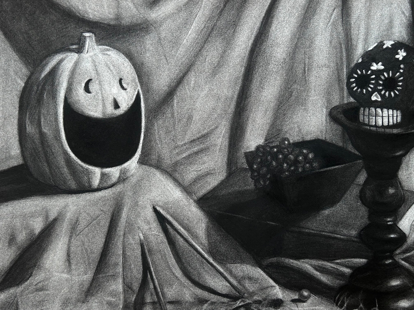 “Astral Pumpkin” In Charcoal! (ORIGINAL artwork)