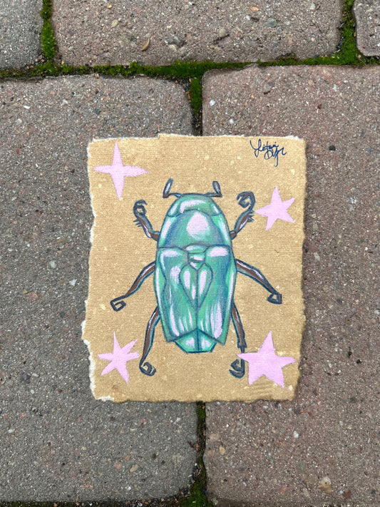 “Loopsie Beetle” in gouache! (ORIGINAL artwork)