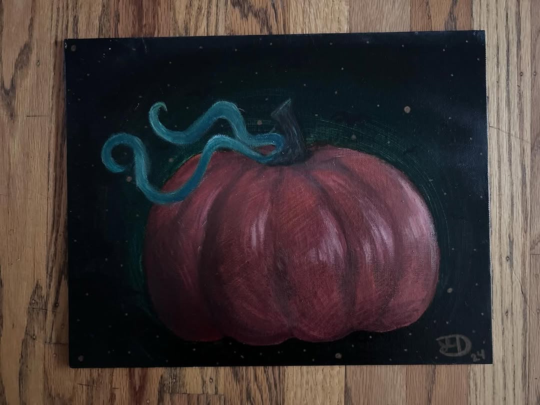 “Pumpkin Nights” In Acrylic Paint! (ORIGINAL artwork)
