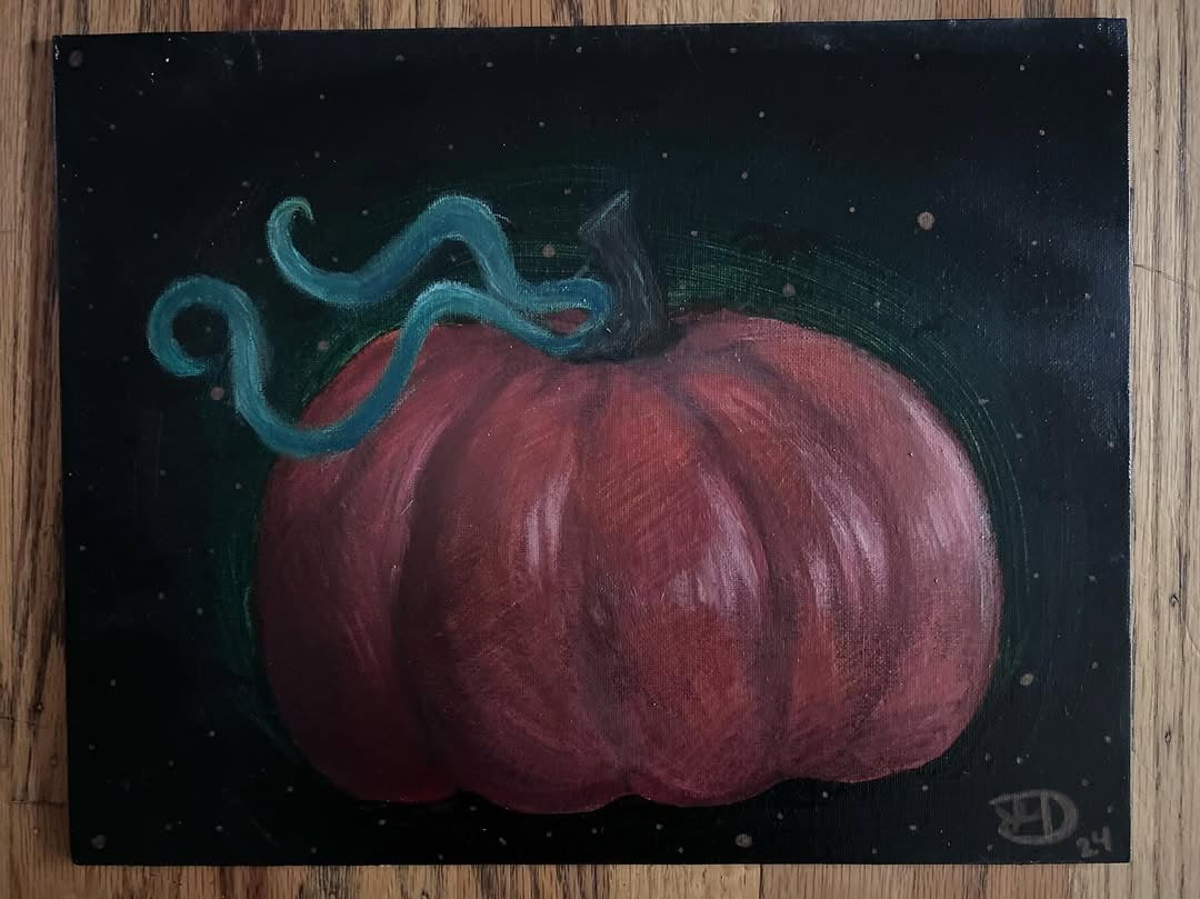 “Pumpkin Nights” In Acrylic Paint! (ORIGINAL artwork)