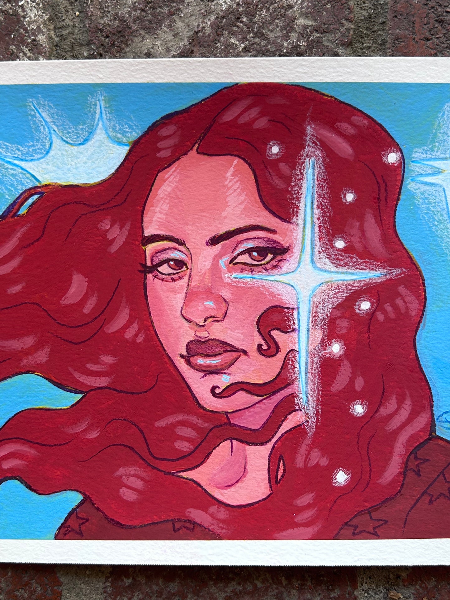 “The Iridescent eye” in Gouache! (ORIGINAL artwork)