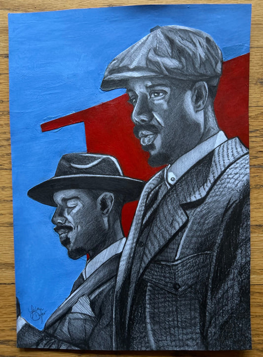 “The SmokeStack Twins” in Graphite! (ORIGINAL artwork)