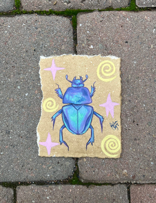 “La La Beetle” in gouache! (ORIGINAL artwork)