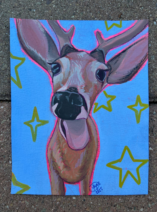 “Doe Eyed” In Gouache! (ORIGINAL artwork)