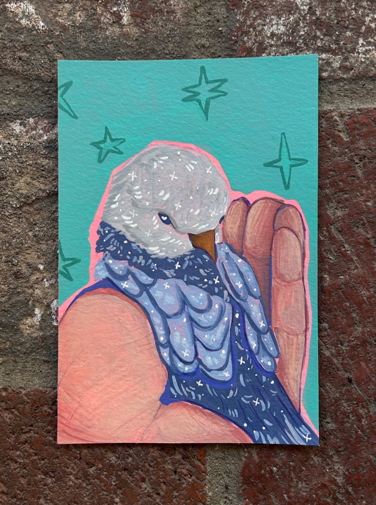 “Star Feathered” in Acrylic Markers! (ORIGINAL artwork)