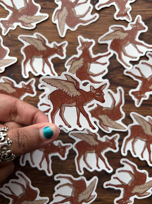 “Angel Deer” Vinyl Sticker!
