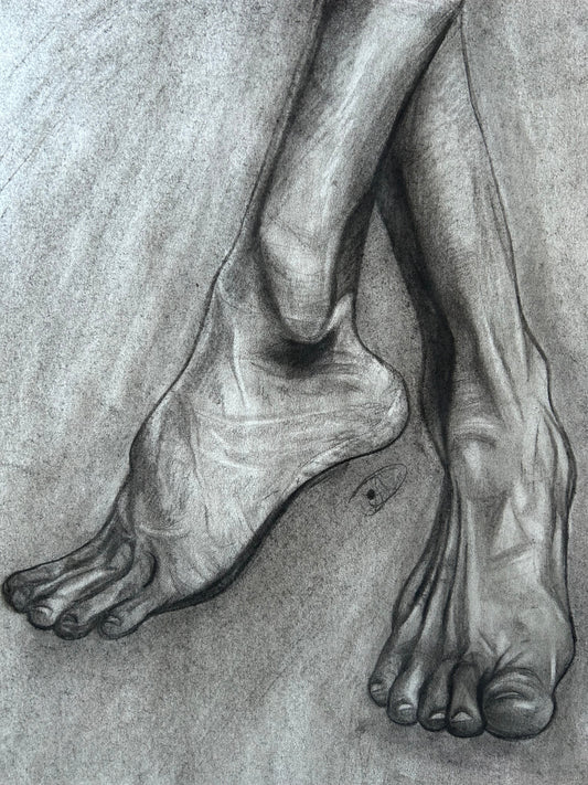 Foot Study In Charcoal! (ORIGINAL artwork)